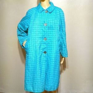 Vintage 70s Expressly for J.C.Penny turquoise coat, sz XL